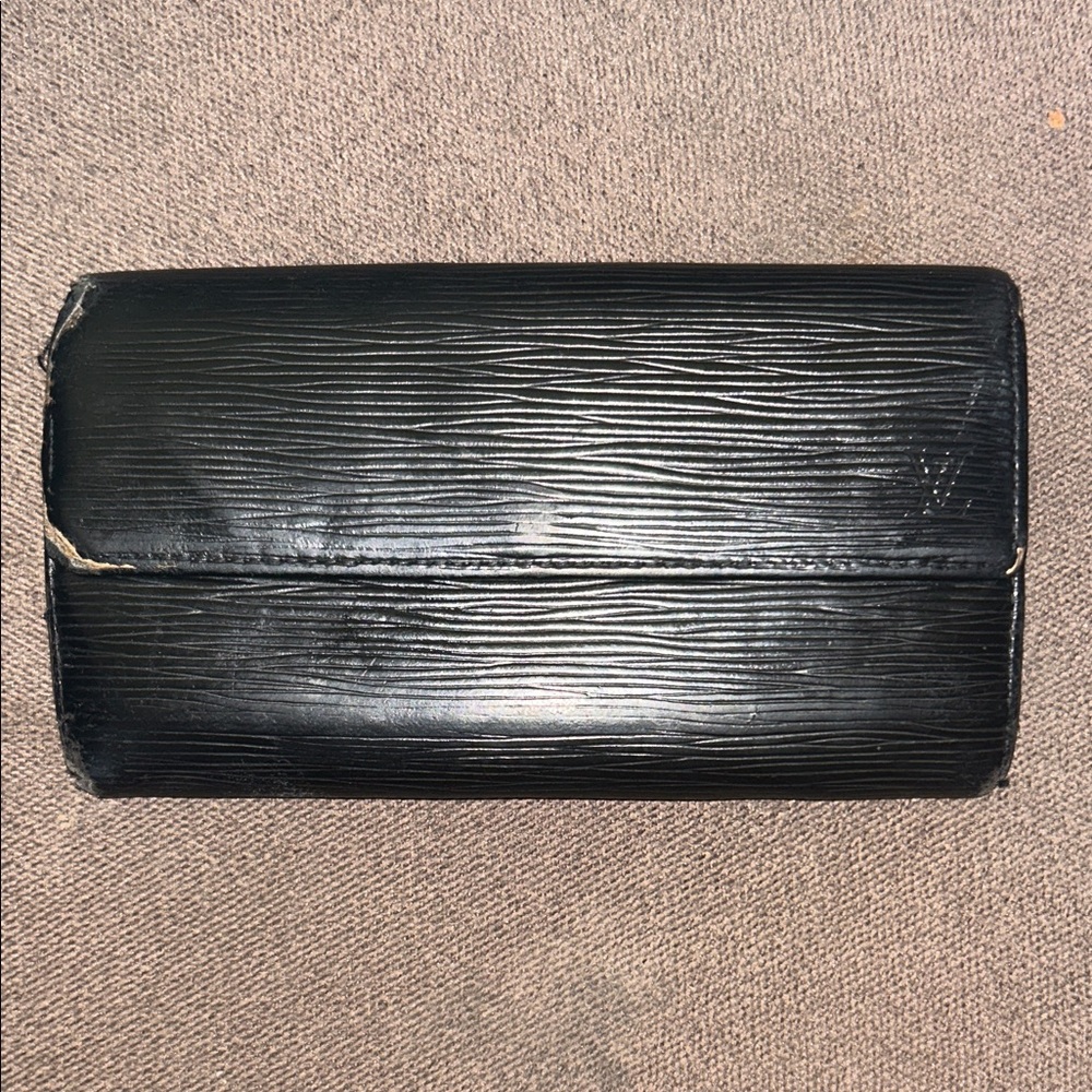 Louis Vuitton Black EPI long wallet